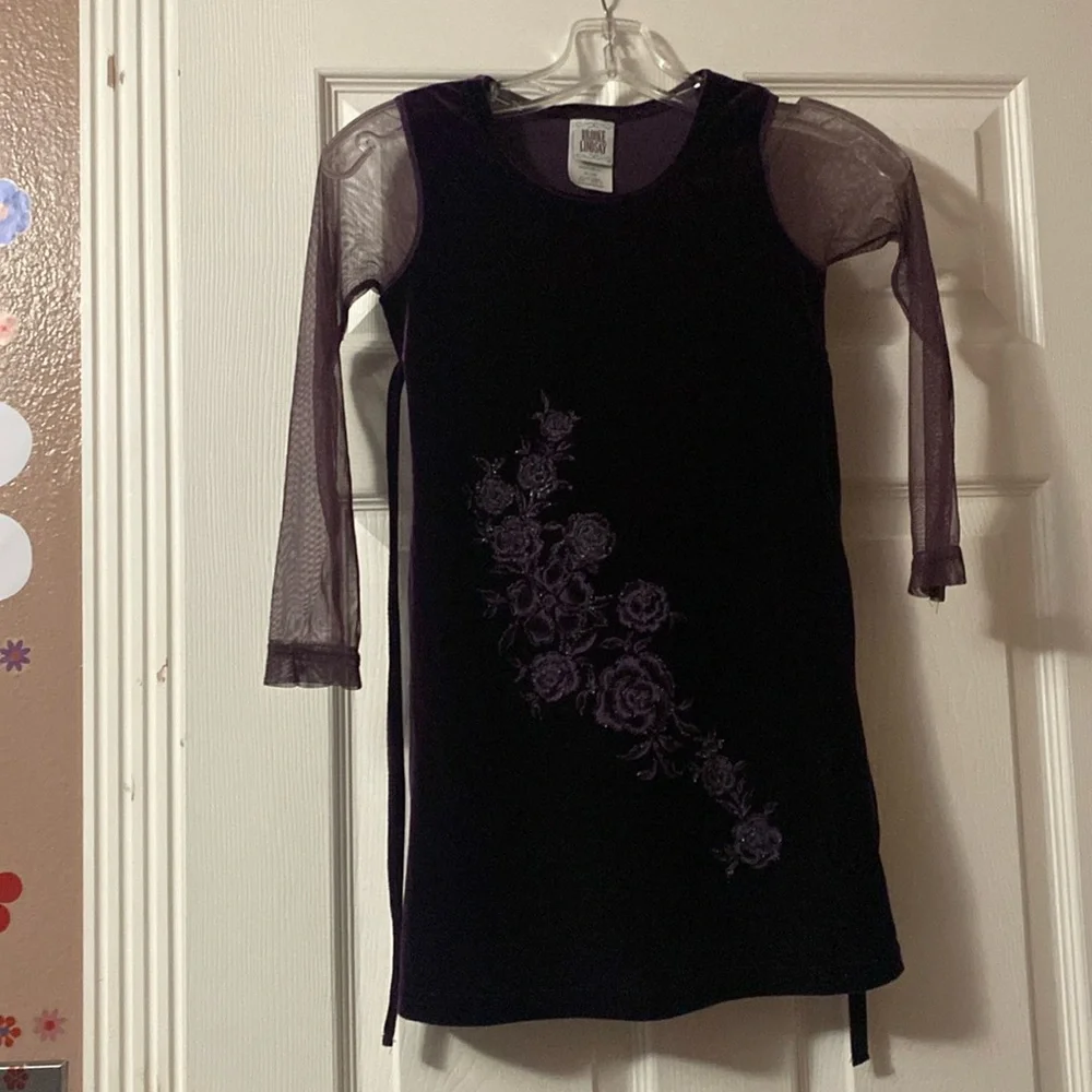 Brook Lindsey Velveteen Dress - Picture 2 of 8